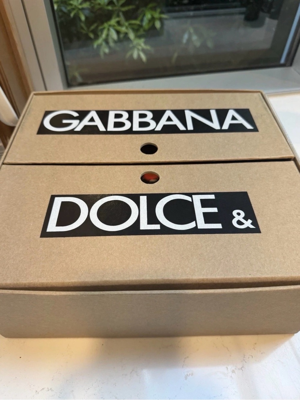 Dolce & Gabbana Kids Orange and White Treaded Sneakers - Picture 5 of 5